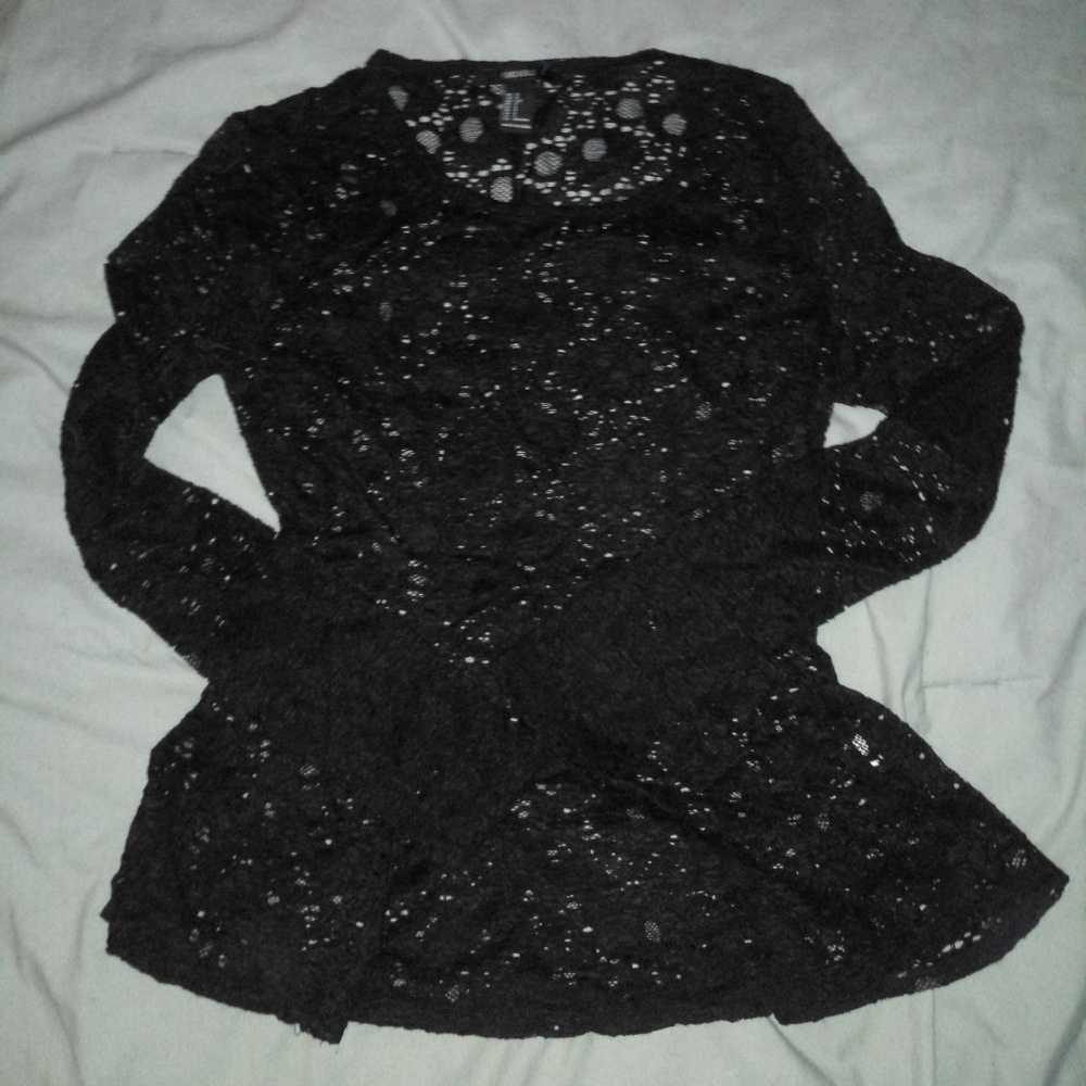 peplum lace top.